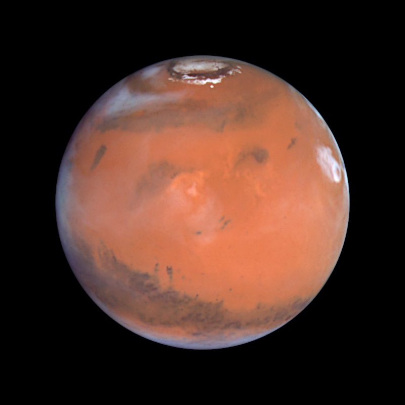 Mars showing North Polar Opening